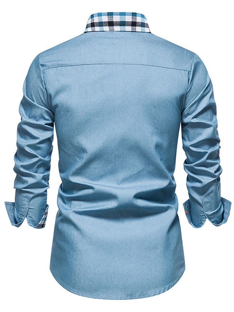 Casual Pocket Lapel Spring Enkelknäppt Skjorta