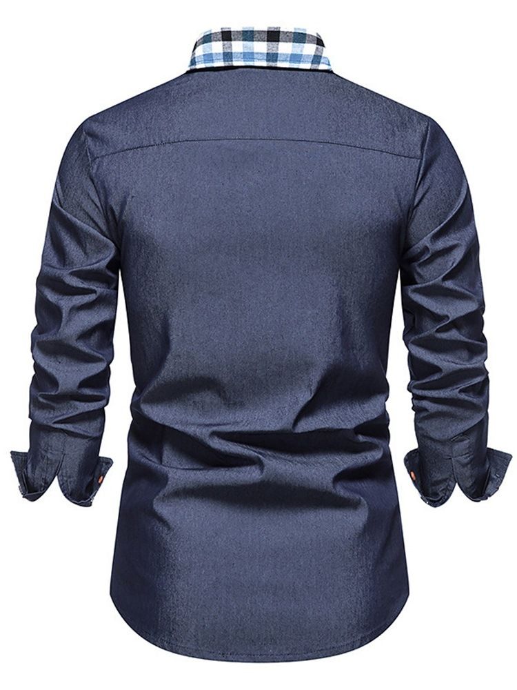 Casual Pocket Lapel Spring Enkelknäppt Skjorta