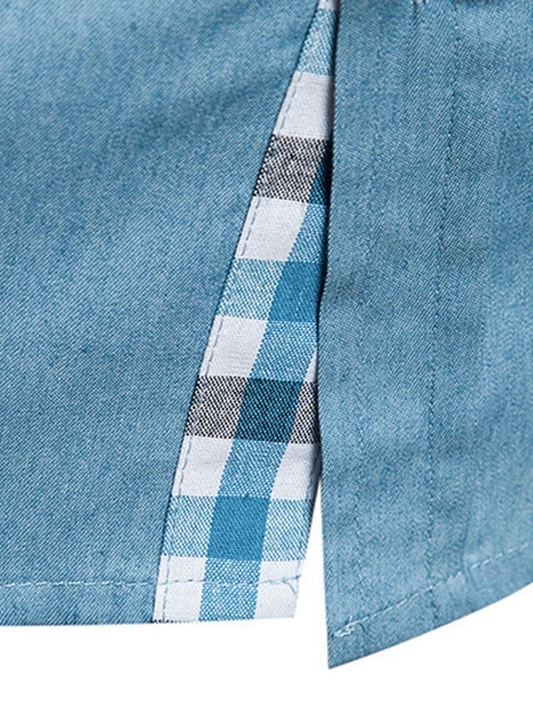 Casual Pocket Lapel Spring Enkelknäppt Skjorta