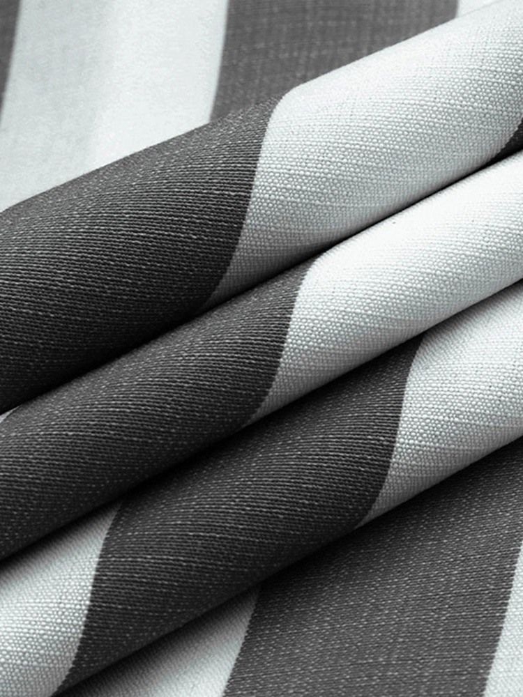 Casual Stripe Print Lapel Slim Shirt För Män