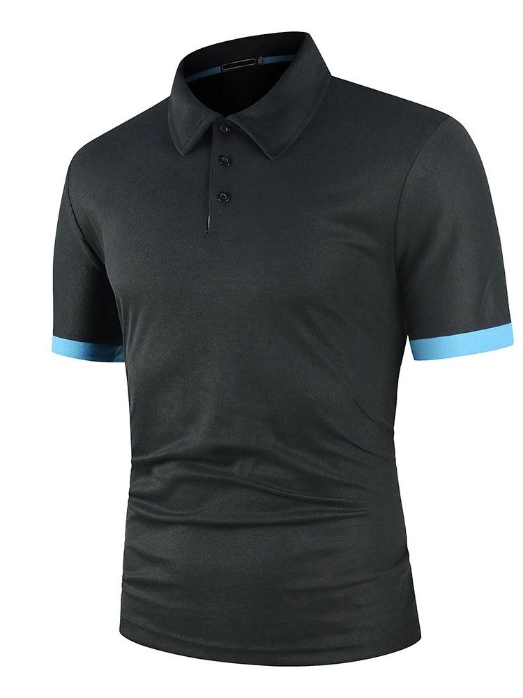 Hot Sale Patchwork European Color Block Polo Shirt
