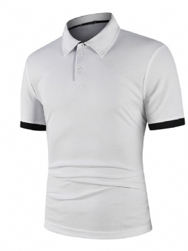 Hot Sale Patchwork European Color Block Polo Shirt