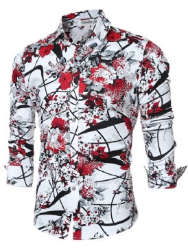 Kvalitet Vogue Print Slim Herrskjorta