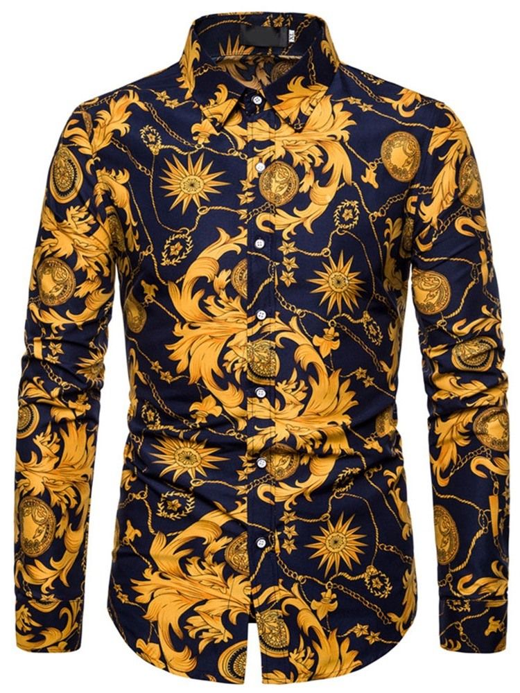 Lapel Blommig Casual Slim Vårskjorta För Kvinnor
