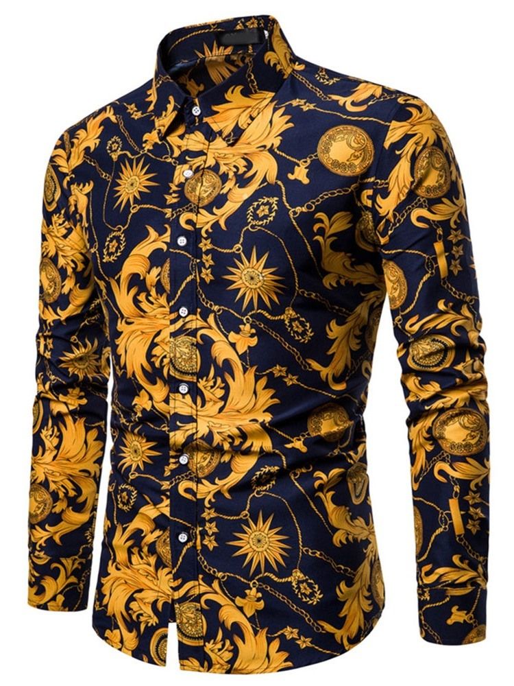 Lapel Blommig Casual Slim Vårskjorta För Kvinnor