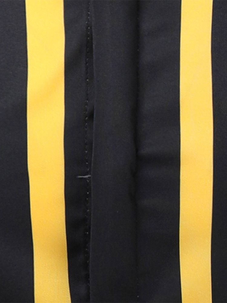 Lapel Color Block Button Spring Enkelknäppt Skjorta