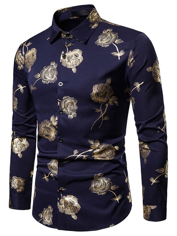 Lapel Fashion Enkelknäppt Tröja För Män