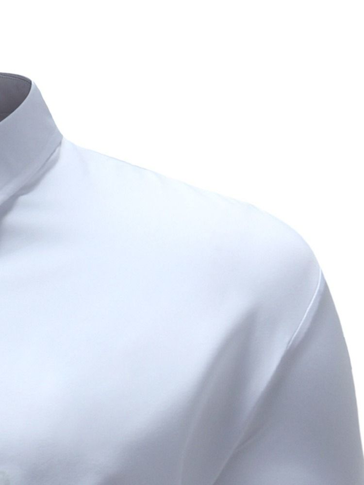 Lapel Ol Print Slim Sommarskjorta