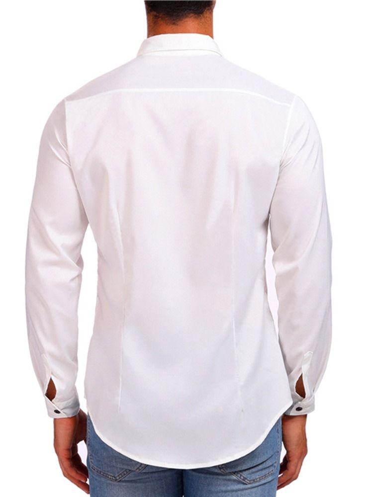 Lapel Zipper Casual Slim Enkelknäppt Tröja För Män