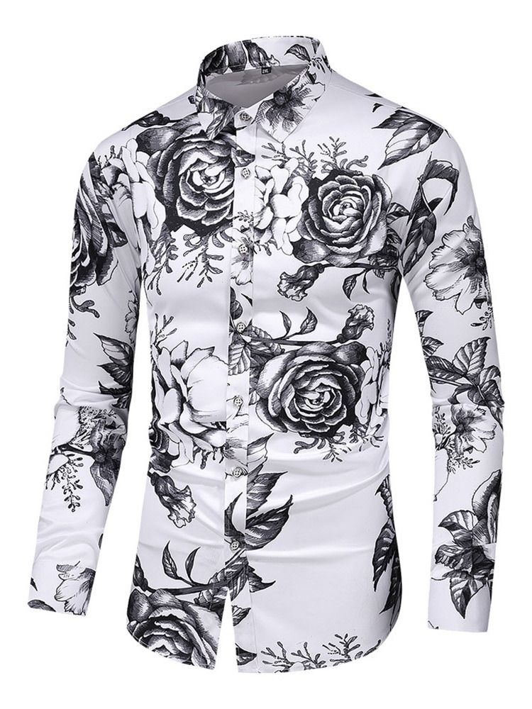 Modeslagstryck Slim Herrskjorta