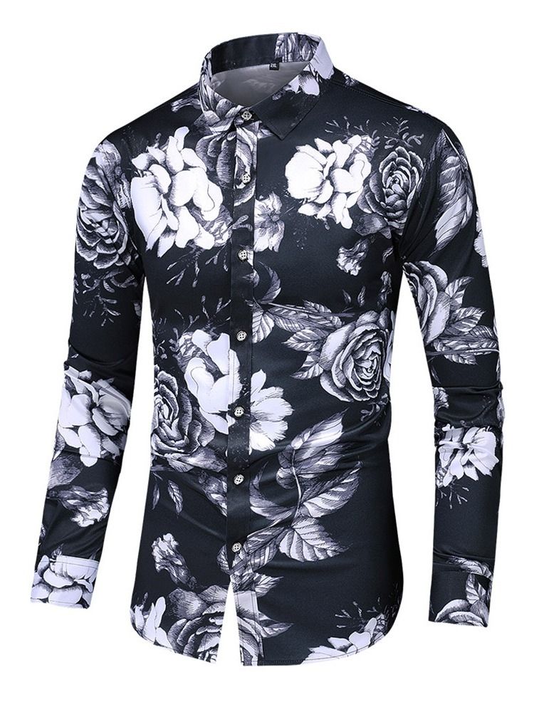Modeslagstryck Slim Herrskjorta