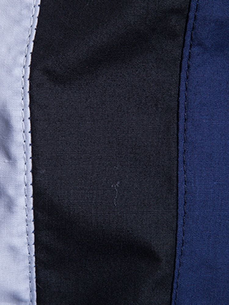 Patchwork Casual Lapel Spring Slim Shirt