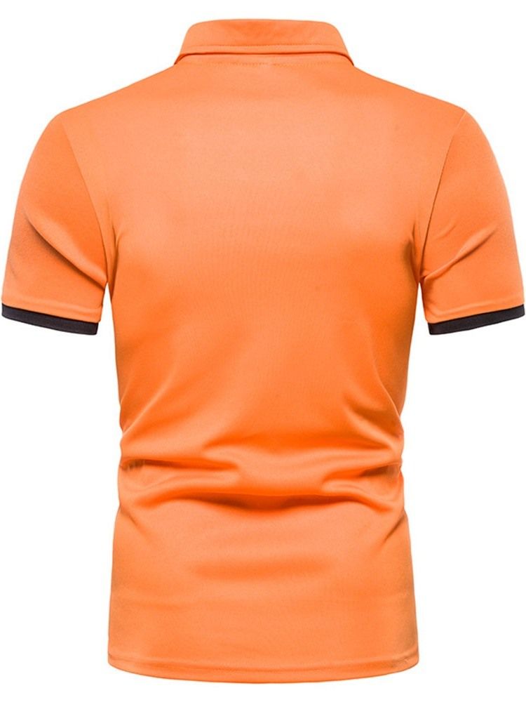 Pikétröja Med Sportknapp För Män