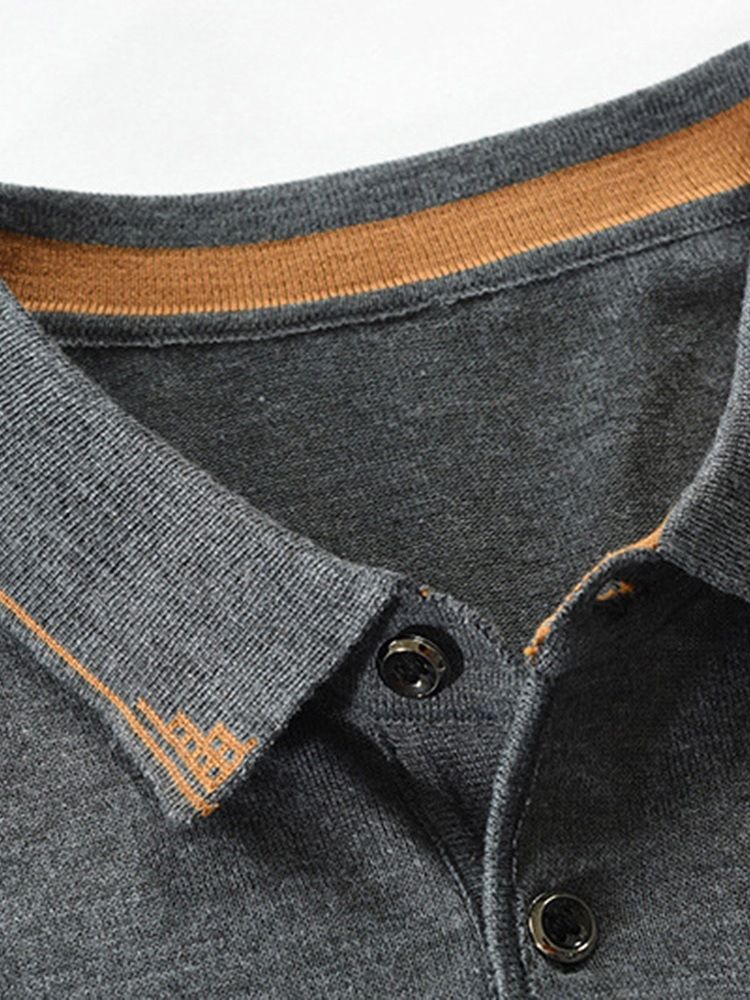 Pocket Polo Neck Ol Långärmad Tröja