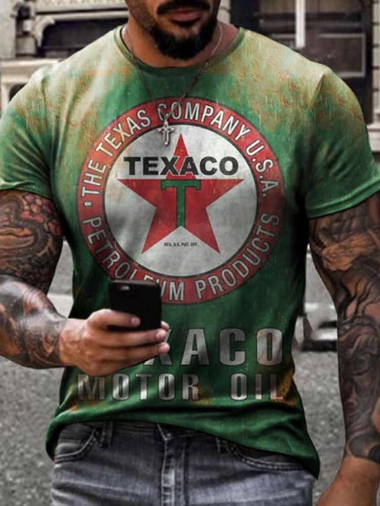 Smal Casual Rundhalsad Kortärmad T-Shirt För Män