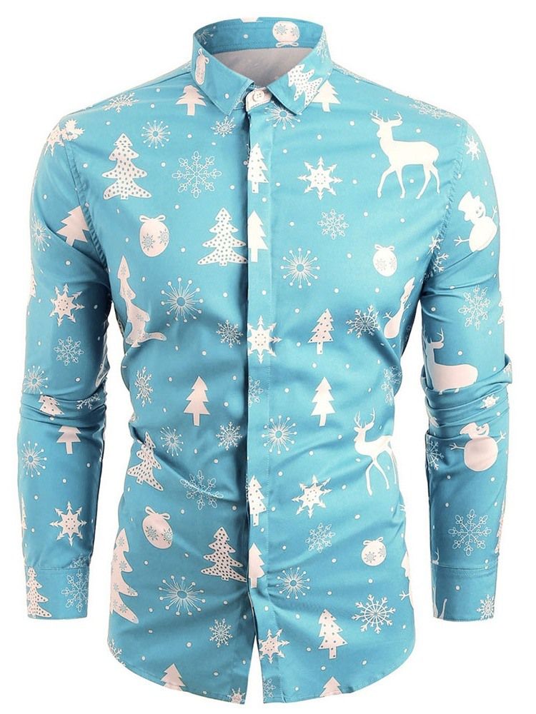 Tryck Lapel European Spring Slim Shirt