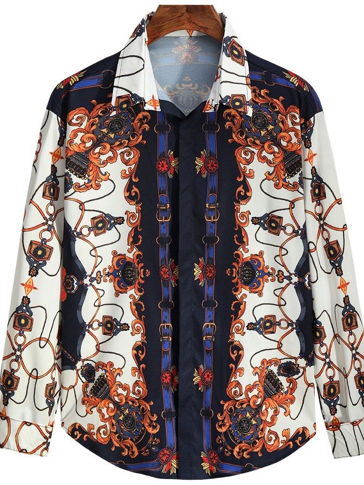 Tryck Lapel Slim Fall Casual Shirt
