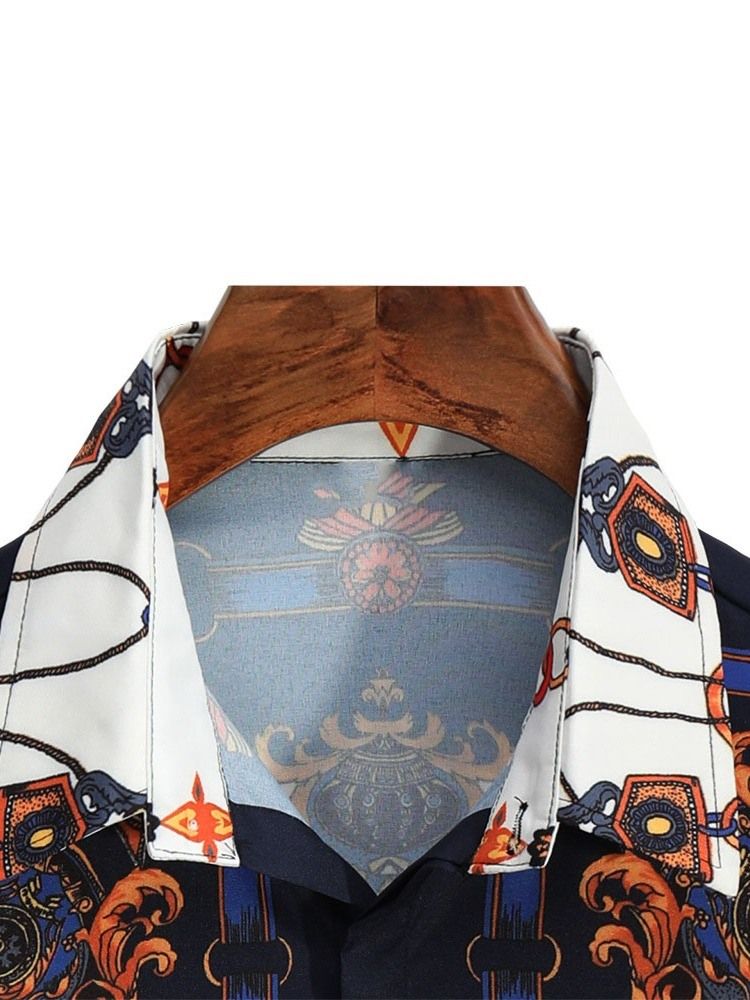 Tryck Lapel Slim Fall Casual Shirt
