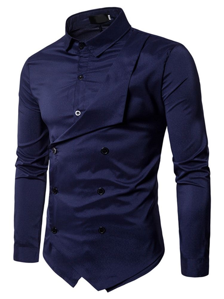 Vanlig England Button Fall Slim Shirt