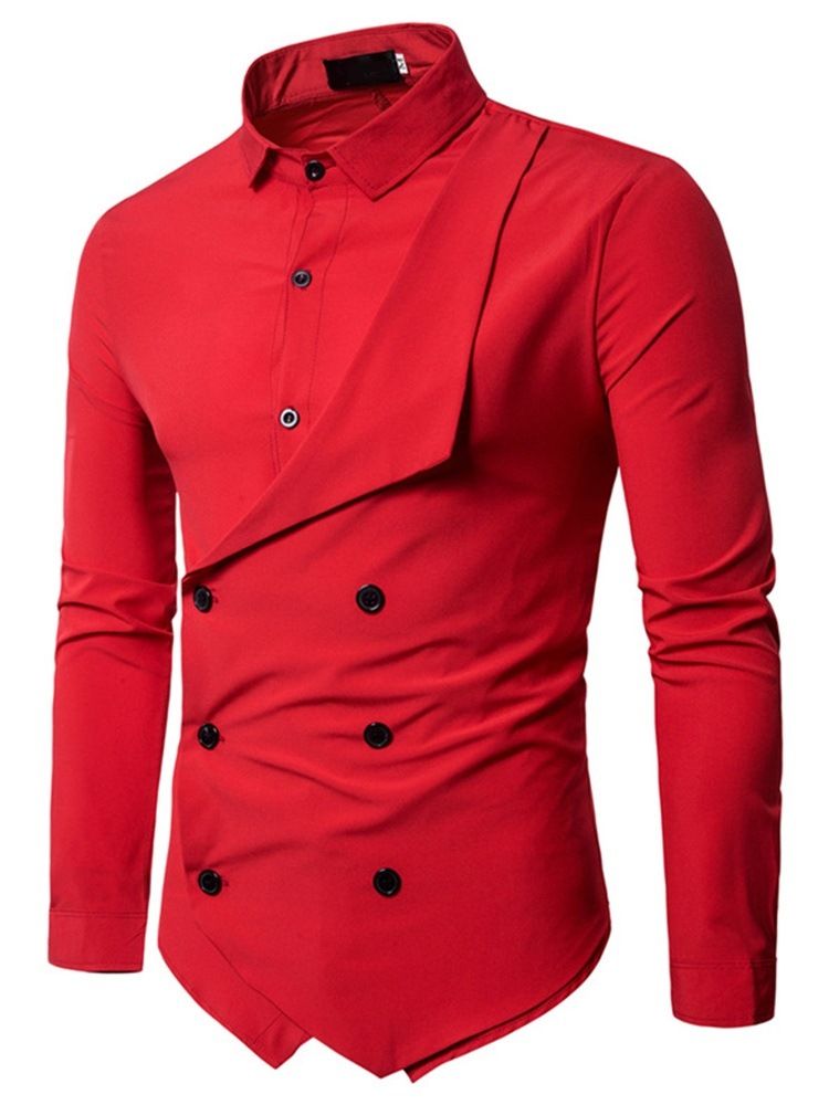 Vanlig England Button Fall Slim Shirt