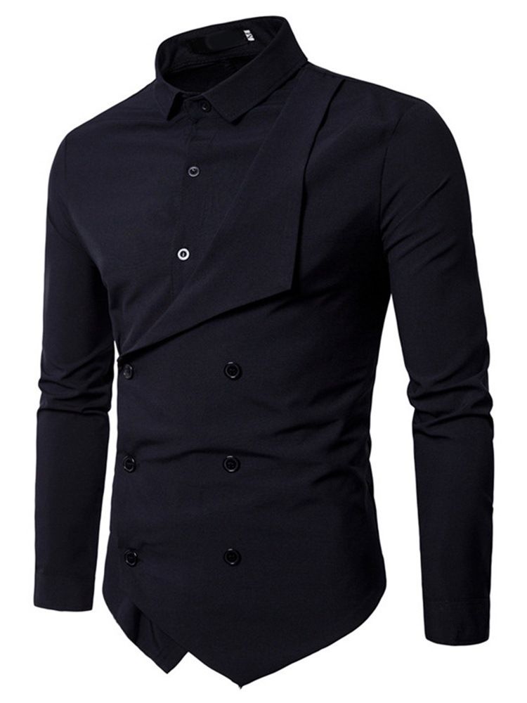 Vanlig England Button Fall Slim Shirt