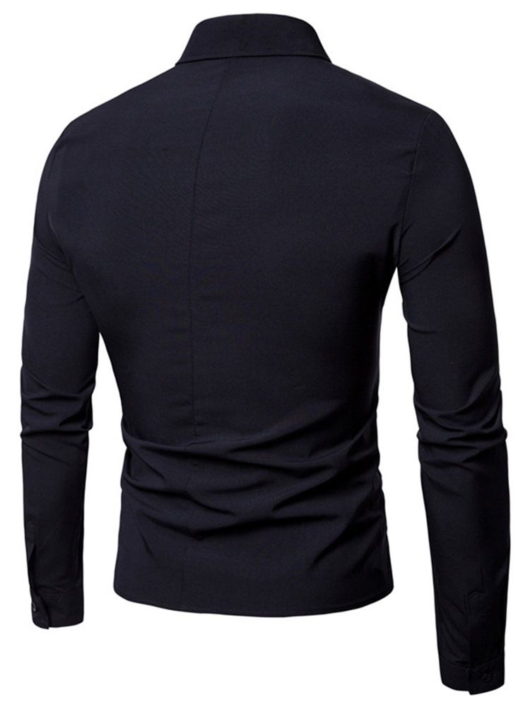 Vanlig England Button Fall Slim Shirt