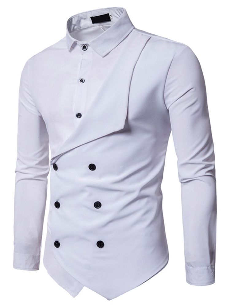 Vanlig England Button Fall Slim Shirt