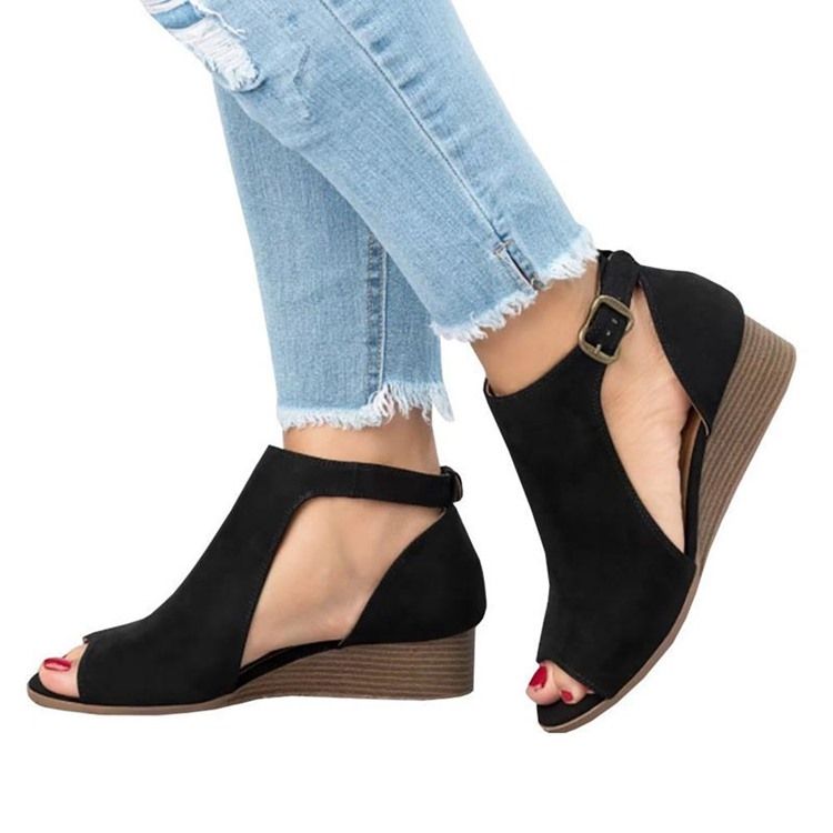 Peep Toe Kilklack Damsandaler