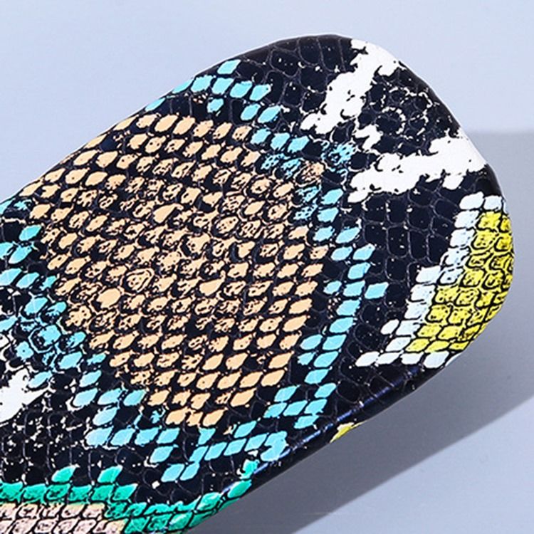 Platt Med Flip Flop Serpentingummitofflor För Kvinnor