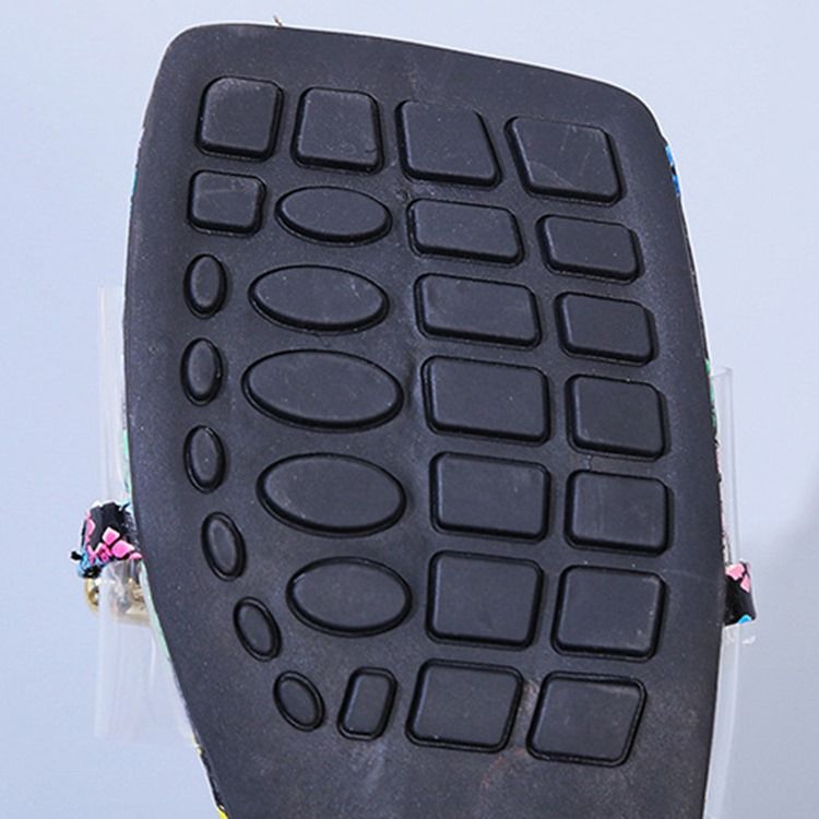 Platt Med Flip Flop Serpentingummitofflor För Kvinnor
