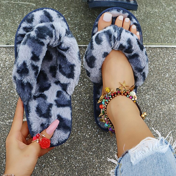 Platt Med Thong Slip-On Damtofflor