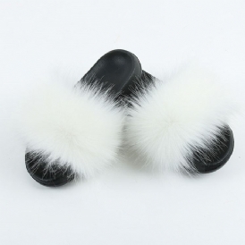 Pompon Platt Med Slip-On Vanliga Tofflor