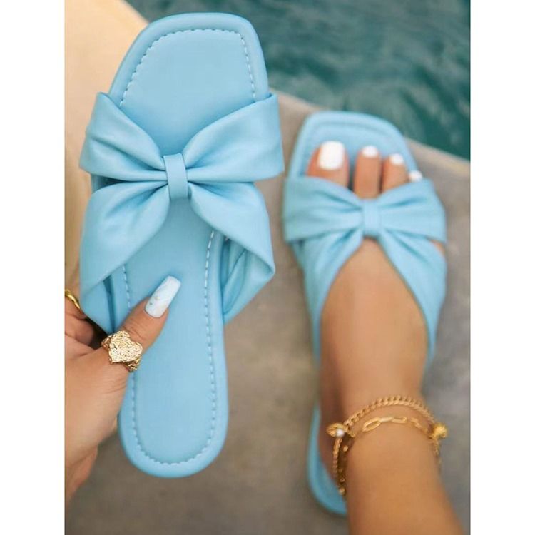 Slip-On Bow Toe Ring Dam Casual Tofflor