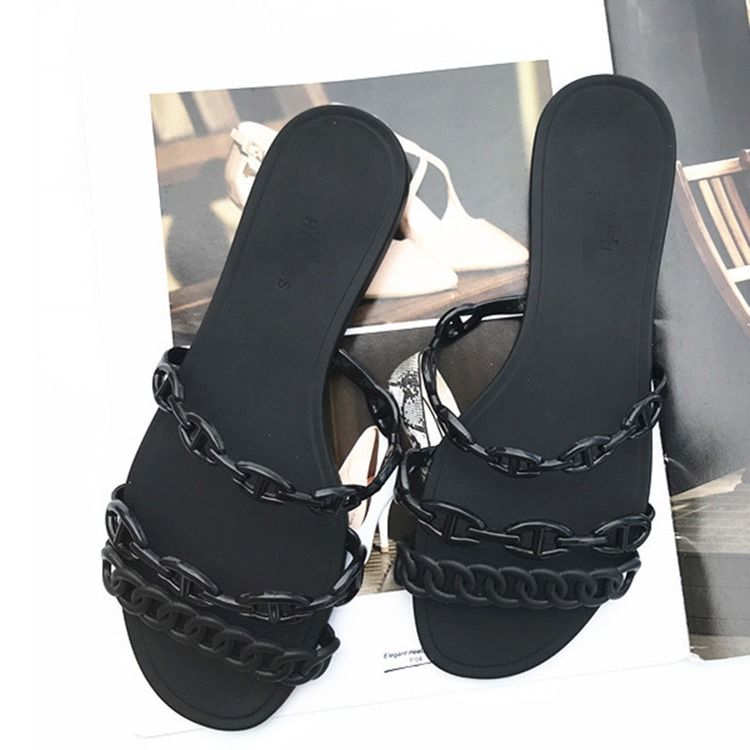 Slip-On Chain Flip Flop Vanliga Tofflor
