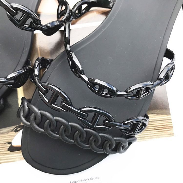 Slip-On Chain Flip Flop Vanliga Tofflor