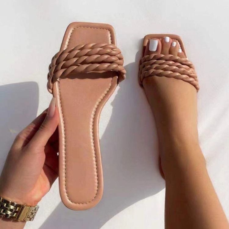 Slip-On Hollow Flip Flop Vanliga Damtofflor