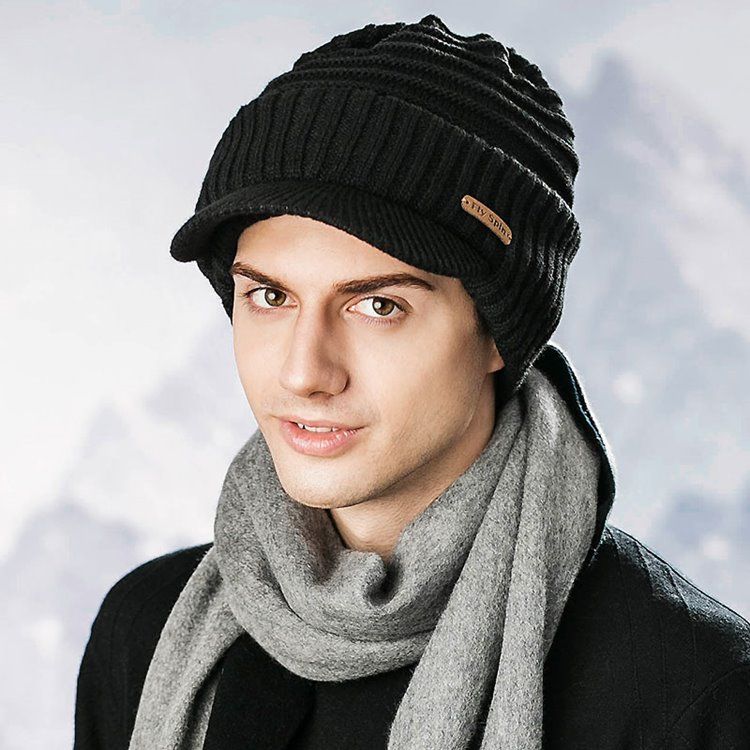 Warm Thicken Pure Color Short Rim Herrhatt