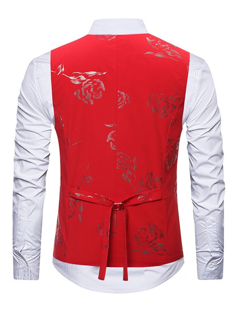 Blommig Casual Lapel Enkelknäppt Herrskjorta