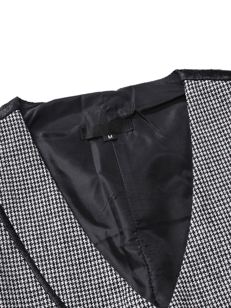 Button Color Block Spring Dubbelknäppt Väst