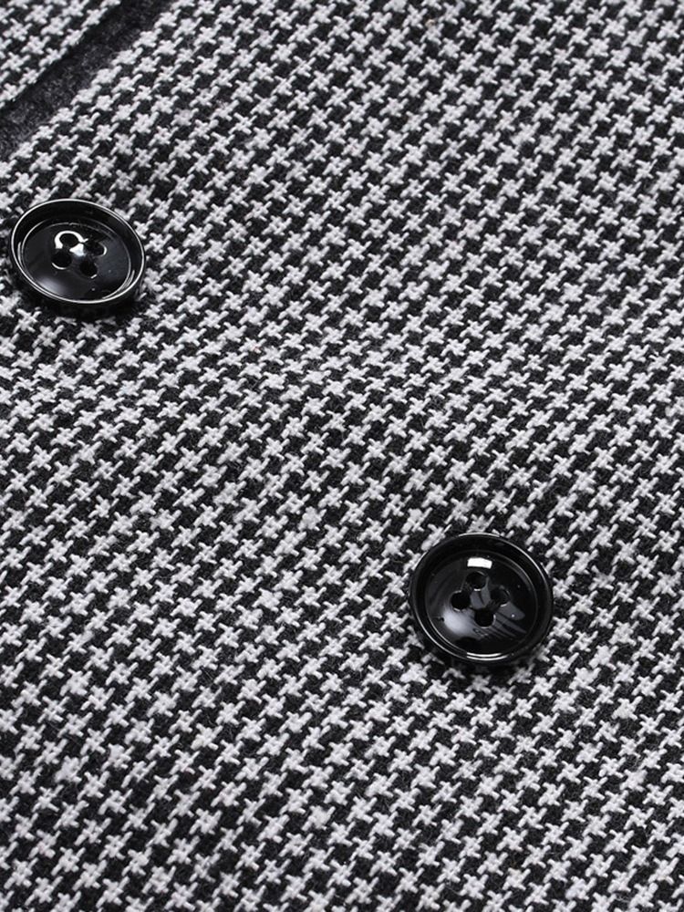 Button Color Block Spring Dubbelknäppt Väst