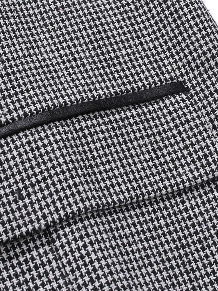 Button Color Block Spring Dubbelknäppt Väst