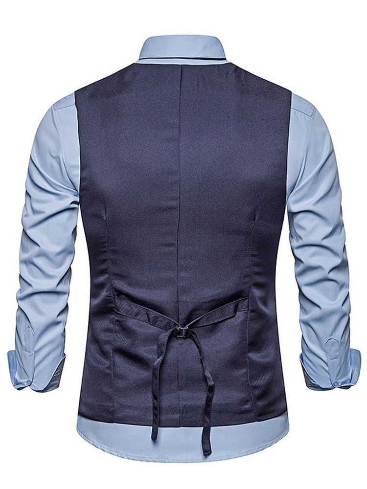 Button Color Block V-Neck Ol Vårväst