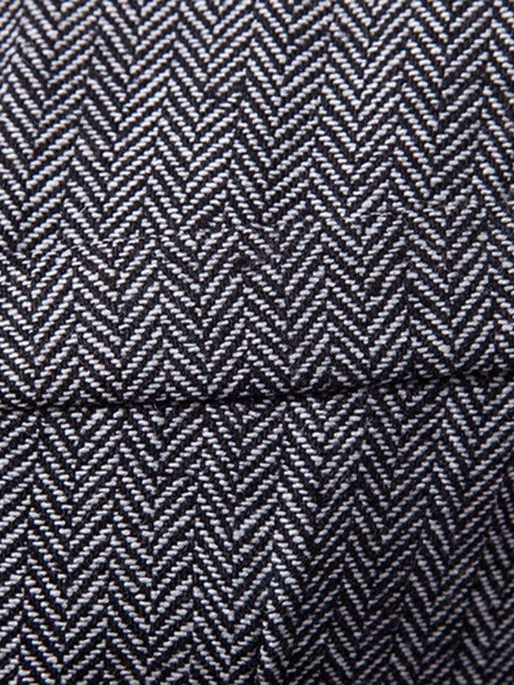 Plain Pocket Single Breasted Mäns Casual Klänning Vest