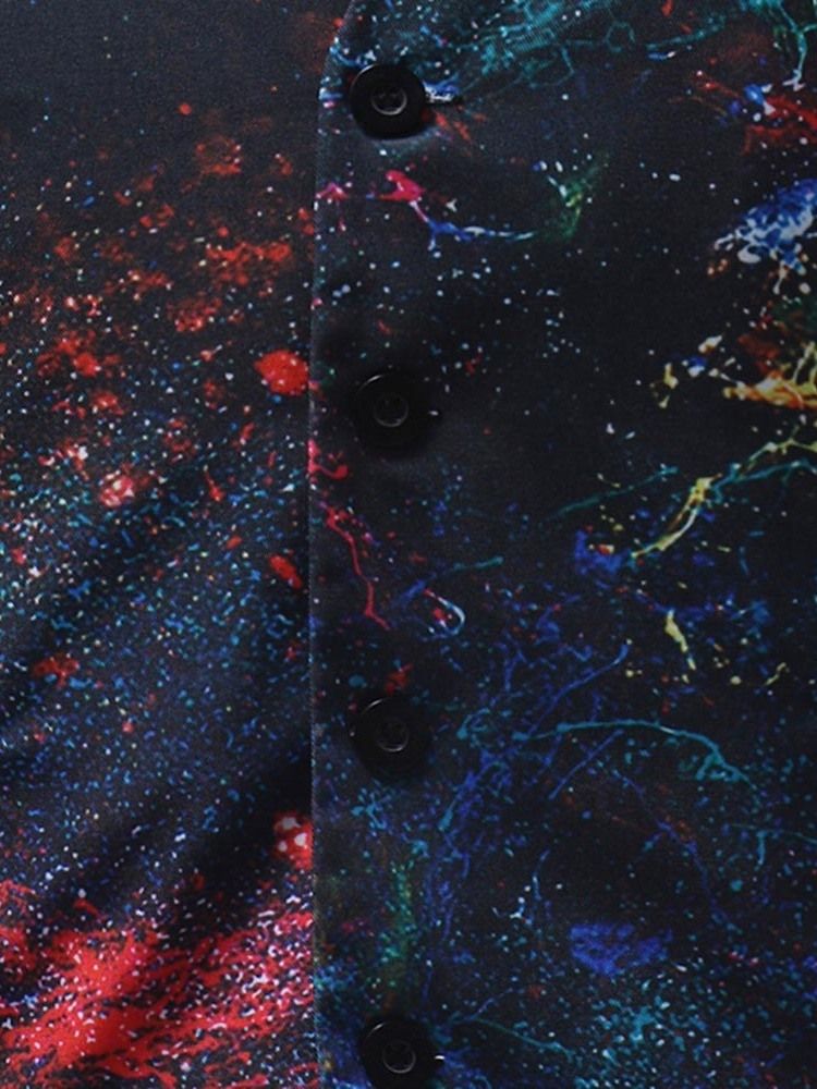 Tryckt Paint Splatters Herr Casual Vest