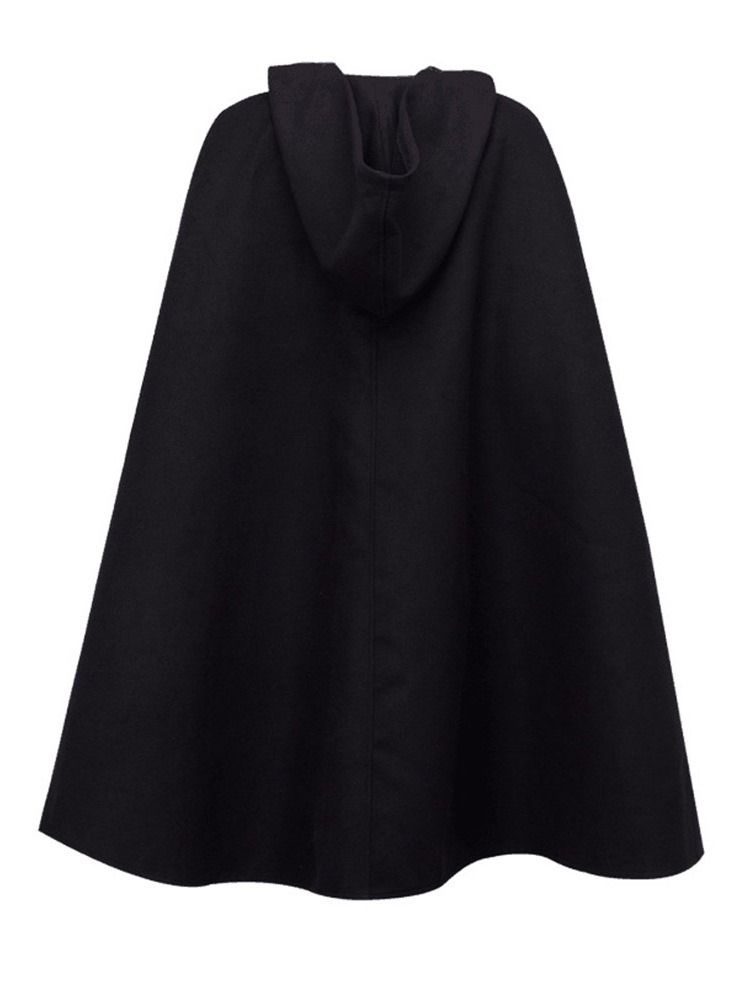 Casual Plain Polyester Winter Cape