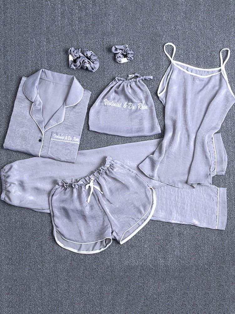 Dam 4St Cami Nightwear Pjs Set Med Matchande Present