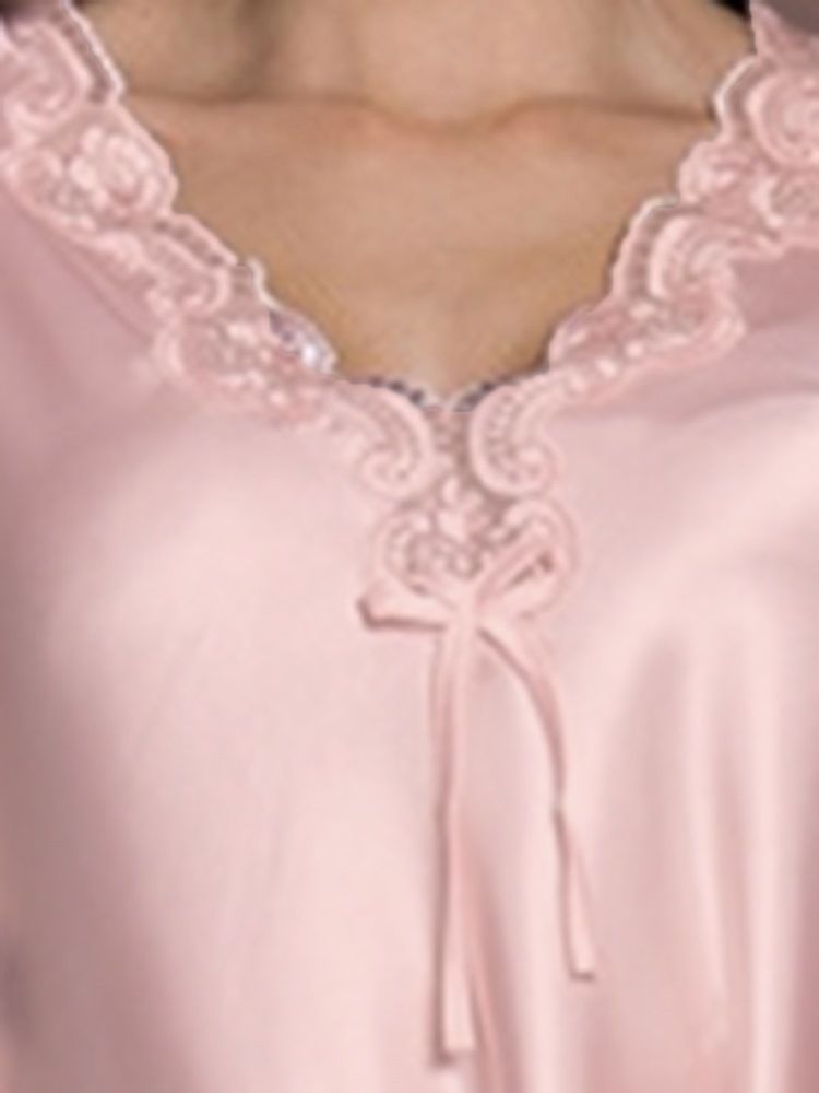 Vanlig Bowknot V-Ringad Pyjamas För Kvinnor