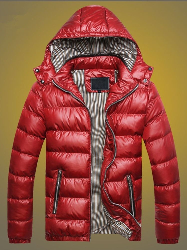 Animal Standard Stand Collar Zipper Casual Dunjacka