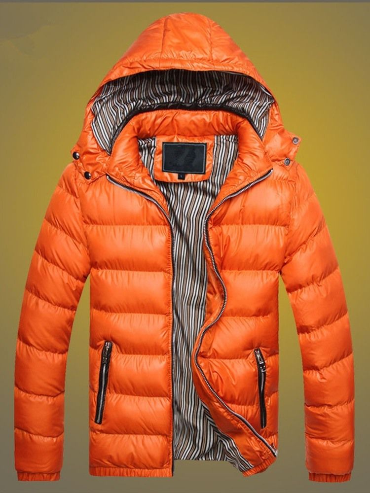 Animal Standard Stand Collar Zipper Casual Dunjacka
