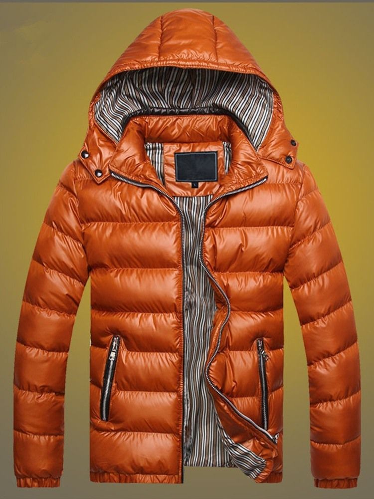 Animal Standard Stand Collar Zipper Casual Dunjacka